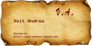 Veit Andrea névjegykártya