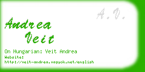 andrea veit business card